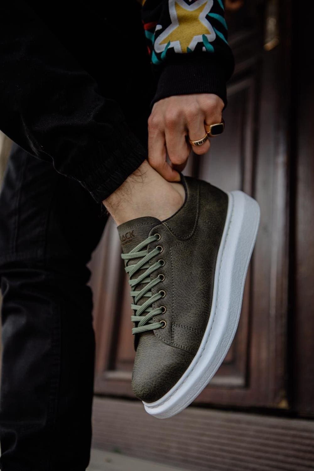KN044 Erkek Günlük Bağcıklı Cilt Spor Sneaker Ayakkabı CBT - Haki Erkek Ayakkabı KN044 Erkek Günlük Bağcıklı Cilt Spor Sneaker Ayakkabı CBT - Haki – Knack Erkek Ayakkabı