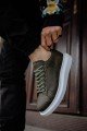 KN044 Erkek Günlük Bağcıklı Cilt Spor Sneaker Ayakkabı CBT - Haki Erkek Ayakkabı KN044 Erkek Günlük Bağcıklı Cilt Spor Sneaker Ayakkabı CBT - Haki – Knack Erkek Ayakkabı