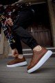 KN044 Erkek Günlük Bağcıklı Cilt Spor Sneaker Ayakkabı CBT - Taba – Knack Erkek Ayakkabı