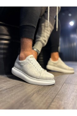 KN044 Erkek Günlük Bağcıklı Desenli Cilt Spor Sneaker Ayakkabı CBT - Beyaz KN044 Erkek Günlük Bağcıklı Desenli Cilt Spor Sneaker Ayakkabı CBT - Beyaz