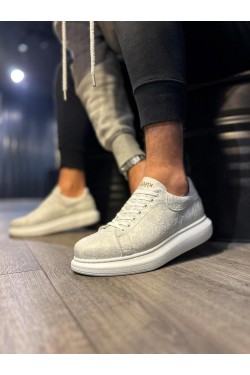 KN044 Erkek Günlük Bağcıklı Desenli Cilt Spor Sneaker Ayakkabı CBT - Beyaz KN044 Erkek Günlük Bağcıklı Desenli Cilt Spor Sneaker Ayakkabı CBT - Beyaz