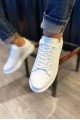 KN044 Erkek Günlük Bağcıklı Kapitone Desenli Cilt Spor Sneaker Ayakkabı CBT - Beyaz Erkek Ayakkabı KN044 Erkek Günlük Bağcıklı Kapitone Desenli Cilt Spor Sneaker Ayakkabı CBT - Beyaz – Knack Erkek Ayakkabı