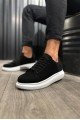 KN044 Erkek Günlük Bağcıklı Süet Spor Sneaker Ayakkabı SBT - Siyah – Knack Erkek Ayakkabı