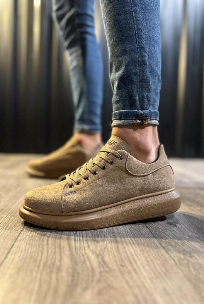 KN044 Erkek Günlük Bağcıklı Süet Spor Sneaker Ayakkabı SCT - Camel KN044 Erkek Günlük Bağcıklı Süet Spor Sneaker Ayakkabı SCT - Camel