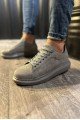 KN044 Erkek Günlük Bağcıklı Süet Spor Sneaker Ayakkabı SGT - Gri – Knack Erkek Ayakkabı