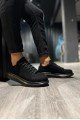 KN044 Erkek Günlük Bağcıklı Süet Spor Sneaker Ayakkabı SST - Siyah – Knack Erkek Ayakkabı