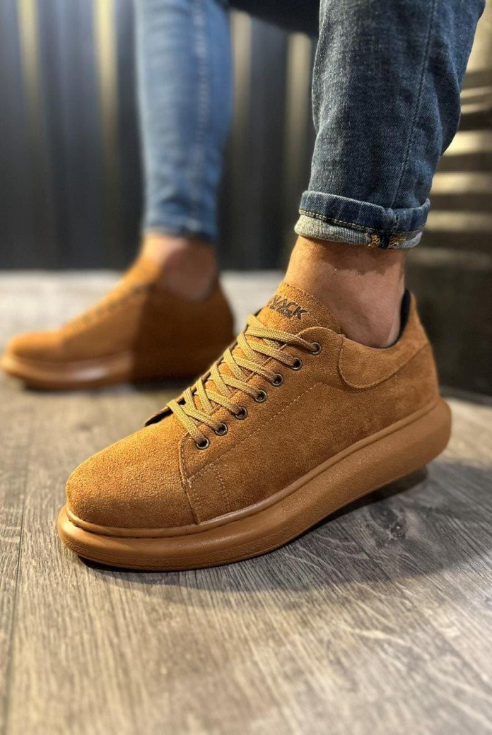 KN044 Erkek Günlük Bağcıklı Süet Spor Sneaker Ayakkabı STT - Taba KN044 Erkek Günlük Bağcıklı Süet Spor Sneaker Ayakkabı STT - Taba