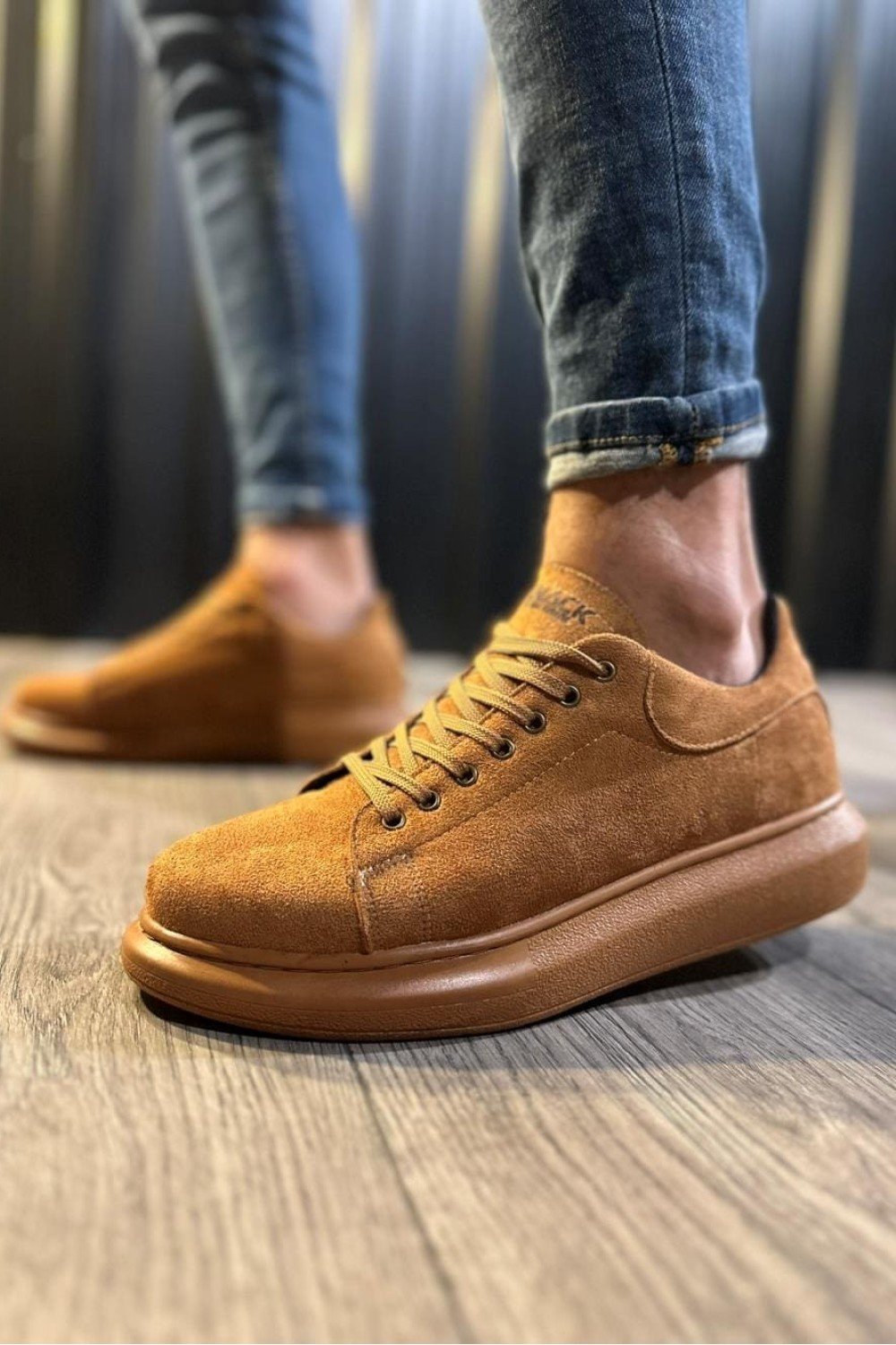 KN044 Erkek Günlük Bağcıklı Süet Spor Sneaker Ayakkabı STT - Taba – Knack Erkek Ayakkabı