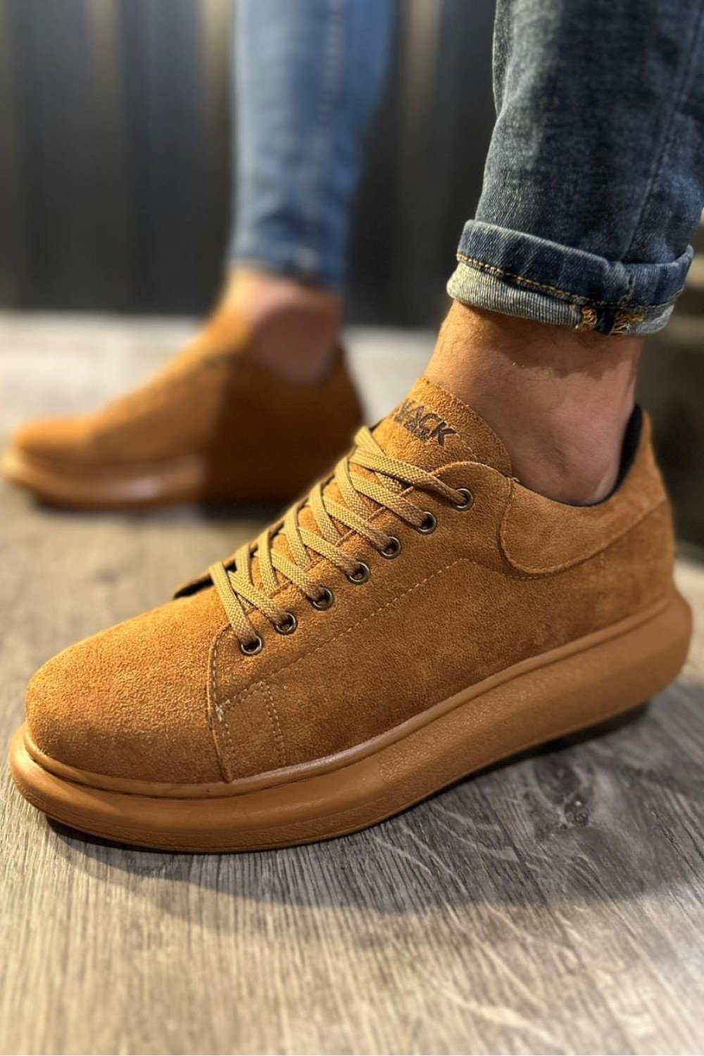 KN044 Erkek Günlük Bağcıklı Süet Spor Sneaker Ayakkabı STT - Taba – Knack Erkek Ayakkabı