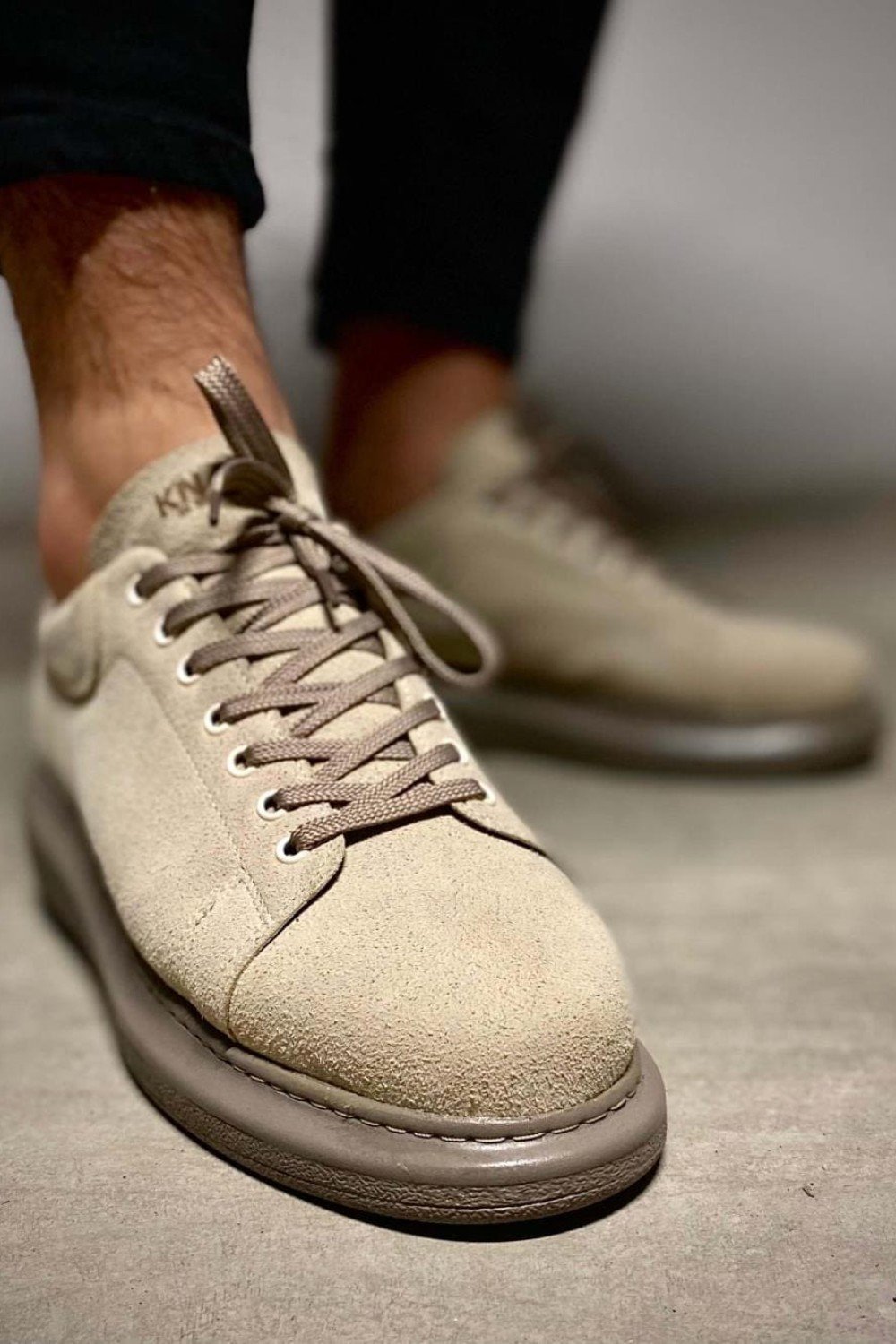 KN044 Erkek Günlük Bağcıklı Süet Spor Sneaker Ayakkabı SVT - Vizon – Knack Erkek Ayakkabı