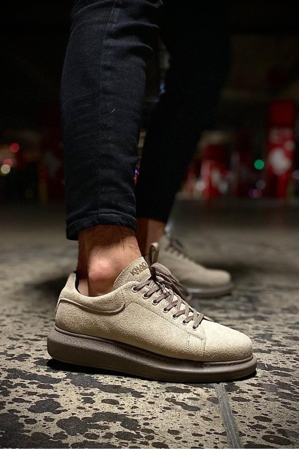 KN044 Erkek Günlük Bağcıklı Süet Spor Sneaker Ayakkabı SVT - Vizon – Knack Erkek Ayakkabı