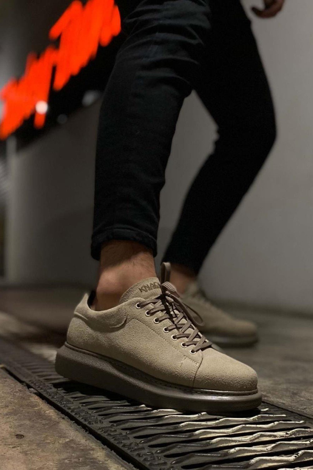 KN044 Erkek Günlük Bağcıklı Süet Spor Sneaker Ayakkabı SVT - Vizon – Knack Erkek Ayakkabı