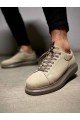 KN044 Erkek Günlük Bağcıklı Süet Spor Sneaker Ayakkabı SVT - Vizon