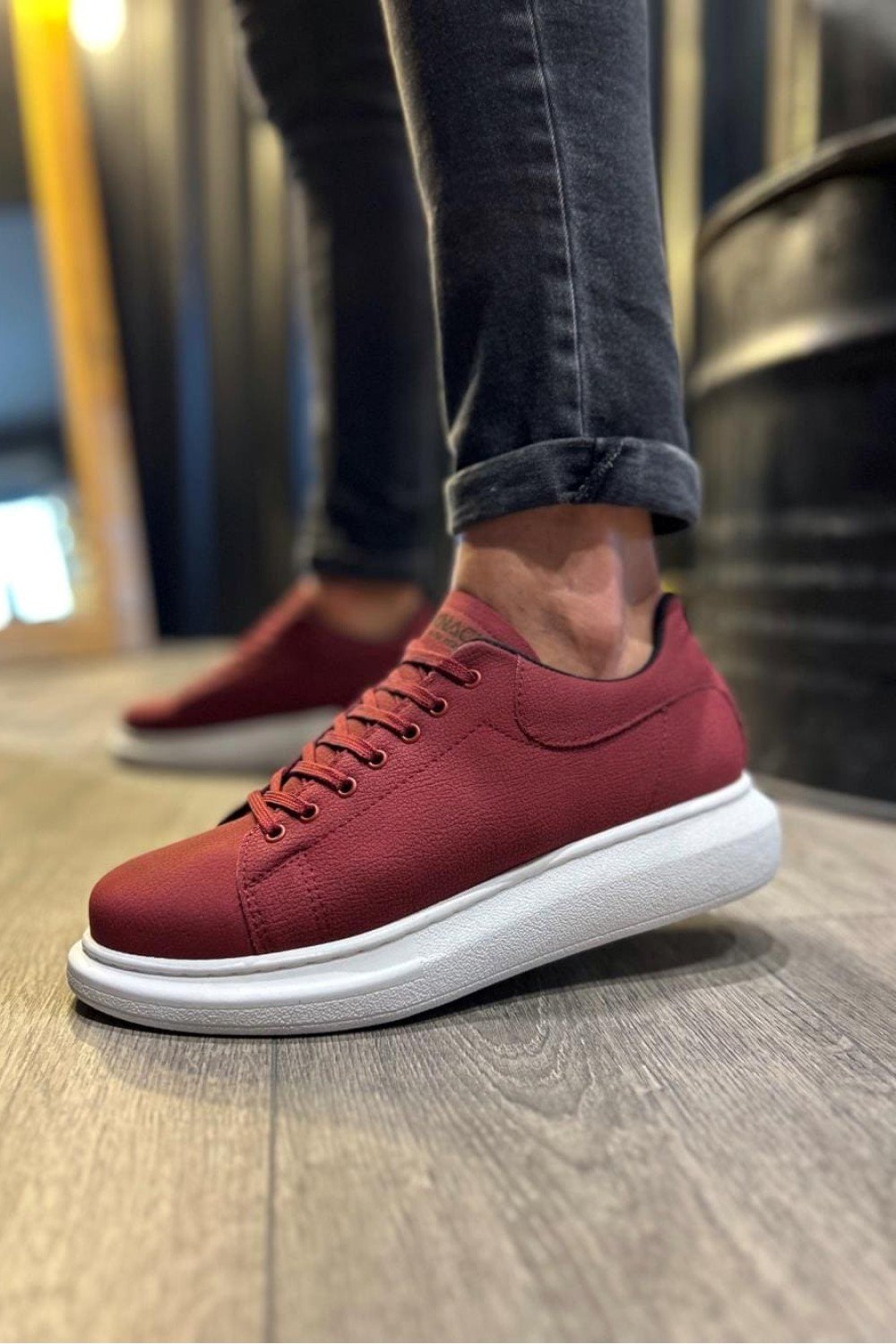 KN045 Erkek Günlük Bağcıklı Cilt Spor Sneaker Ayakkabı CBT - Bordo Erkek Ayakkabı KN045 Erkek Günlük Bağcıklı Cilt Spor Sneaker Ayakkabı CBT - Bordo – Knack Erkek Ayakkabı