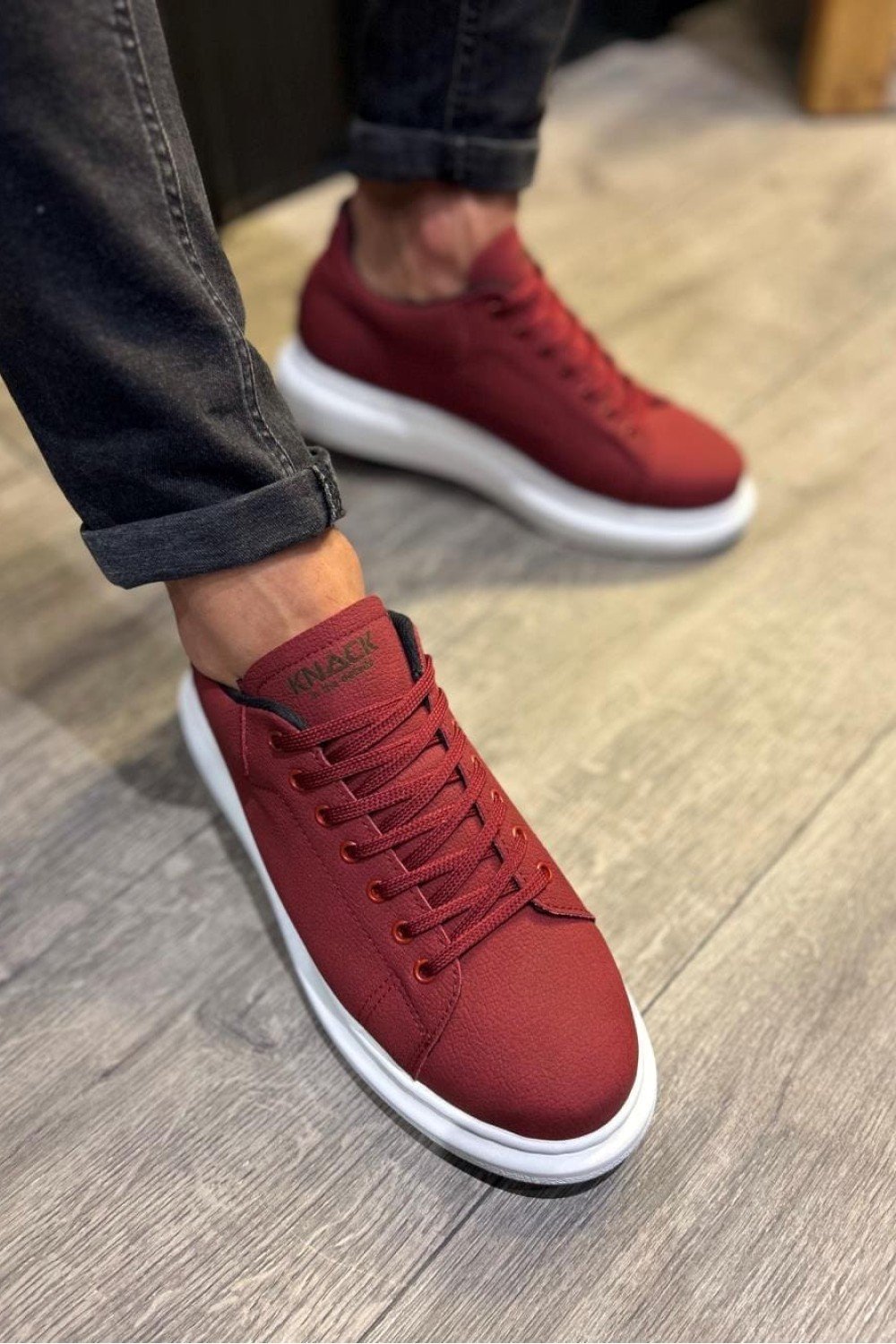 KN045 Erkek Günlük Bağcıklı Cilt Spor Sneaker Ayakkabı CBT - Bordo Erkek Ayakkabı KN045 Erkek Günlük Bağcıklı Cilt Spor Sneaker Ayakkabı CBT - Bordo – Knack Erkek Ayakkabı
