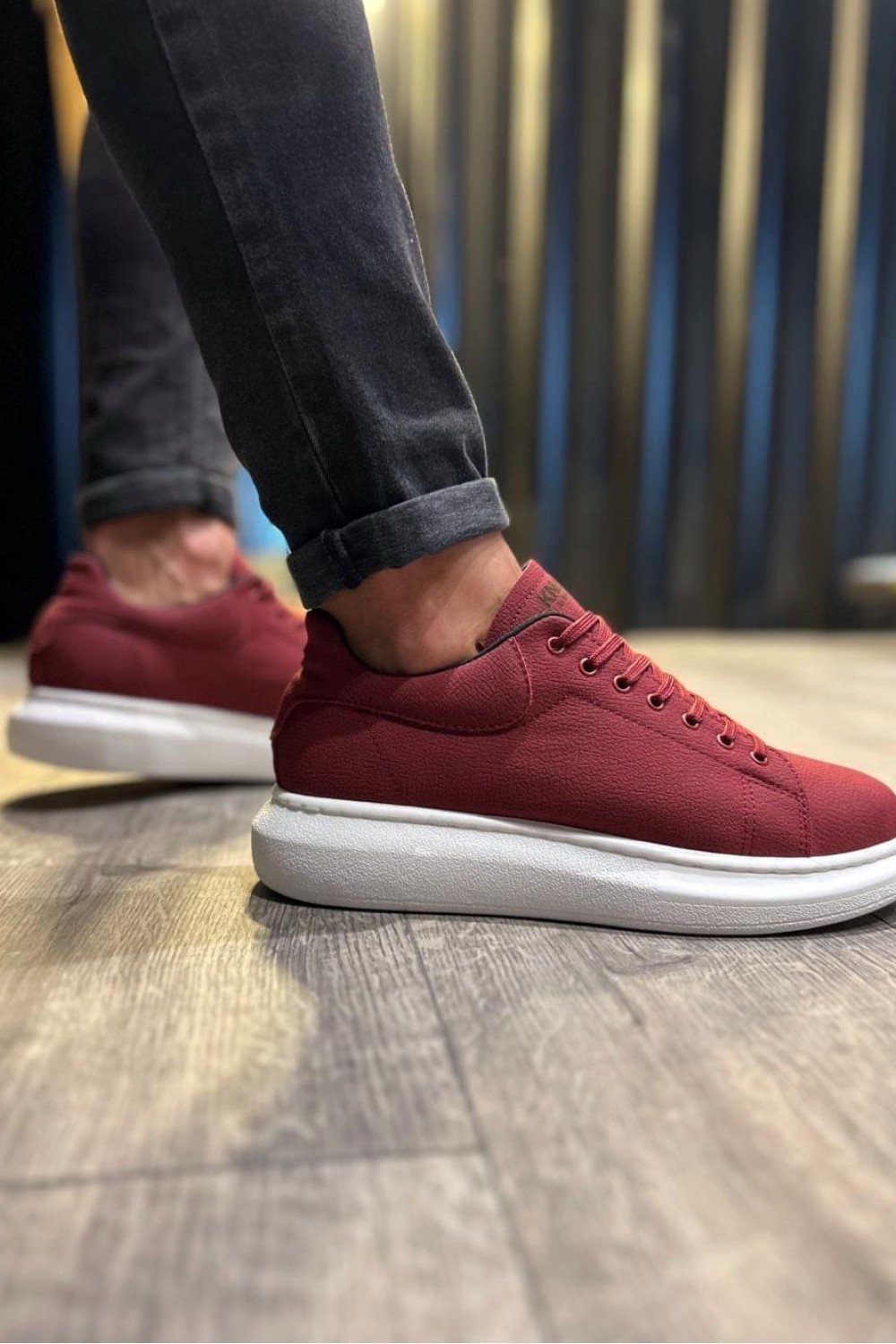 KN045 Erkek Günlük Bağcıklı Cilt Spor Sneaker Ayakkabı CBT - Bordo Erkek Ayakkabı KN045 Erkek Günlük Bağcıklı Cilt Spor Sneaker Ayakkabı CBT - Bordo – Knack Erkek Ayakkabı
