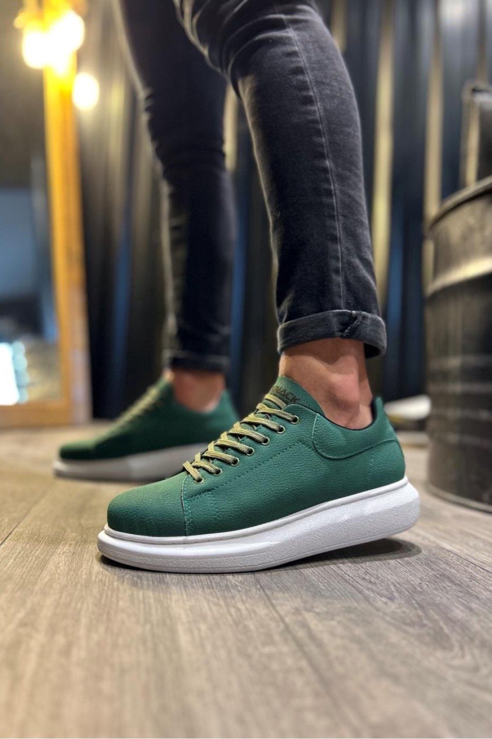 KN045 Erkek Günlük Bağcıklı Cilt Spor Sneaker Ayakkabı CBT - Yeşil Erkek Ayakkabı KN045 Erkek Günlük Bağcıklı Cilt Spor Sneaker Ayakkabı CBT - Yeşil – Knack Erkek Ayakkabı