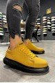 KN045 Erkek Günlük Bağcıklı Cilt Spor Sneaker Ayakkabı CST - Sarı Erkek Ayakkabı KN045 Erkek Günlük Bağcıklı Cilt Spor Sneaker Ayakkabı CST - Sarı – Knack Erkek Ayakkabı