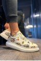 KN046 Erkek Günlük Bağcıklı Kurukafa Baskılı Cilt Spor Sneaker Ayakkabı CBT - Beyaz Erkek Ayakkabı KN046 Erkek Günlük Bağcıklı Kurukafa Baskılı Cilt Spor Sneaker Ayakkabı CBT - Beyaz – Knack Erkek Ayakkabı