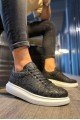 KN047 Erkek Günlük Bağcıklı Harf Desenli Cilt Spor Sneaker Ayakkabı CBT - Siyah Erkek Ayakkabı KN047 Erkek Günlük Bağcıklı Harf Desenli Cilt Spor Sneaker Ayakkabı CBT - Siyah – Knack Erkek Ayakkabı