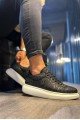 KN047 Erkek Günlük Bağcıklı Harf Desenli Cilt Spor Sneaker Ayakkabı CBT - Siyah Erkek Ayakkabı KN047 Erkek Günlük Bağcıklı Harf Desenli Cilt Spor Sneaker Ayakkabı CBT - Siyah – Knack Erkek Ayakkabı