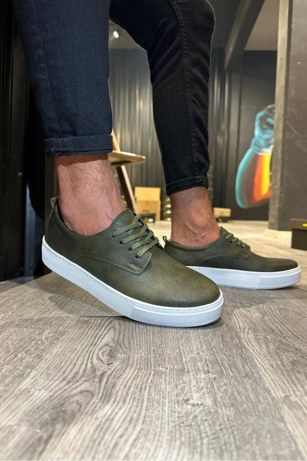 KN077 Erkek Günlük Bağcıklı Cilt Spor Sneaker Ayakkabı CBT - Haki Erkek Ayakkabı KN077 Erkek Günlük Bağcıklı Cilt Spor Sneaker Ayakkabı CBT - Haki – Knack Erkek Ayakkabı