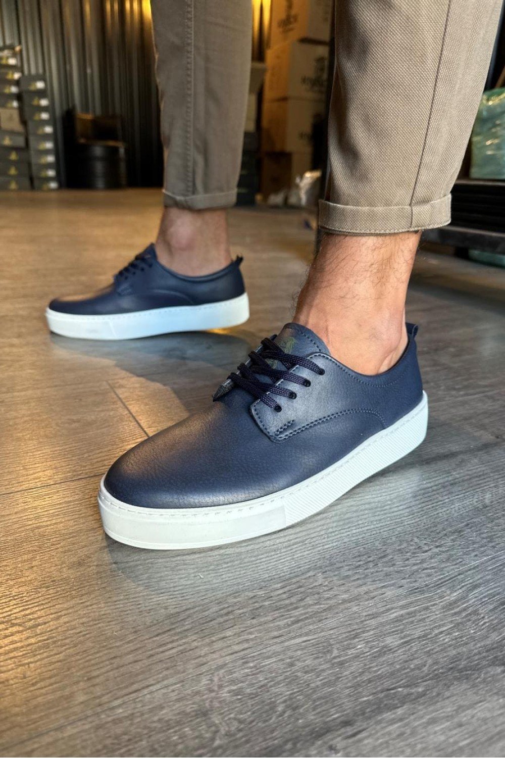 KN077 Erkek Günlük Bağcıklı Cilt Spor Sneaker Ayakkabı CBT - Lacivert Erkek Ayakkabı KN077 Erkek Günlük Bağcıklı Cilt Spor Sneaker Ayakkabı CBT - Lacivert – Knack Erkek Ayakkabı