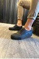 KN077 Erkek Günlük Bağcıklı Cilt Spor Sneaker Ayakkabı CST - Siyah Erkek Ayakkabı KN077 Erkek Günlük Bağcıklı Cilt Spor Sneaker Ayakkabı CST - Siyah – Knack Erkek Ayakkabı