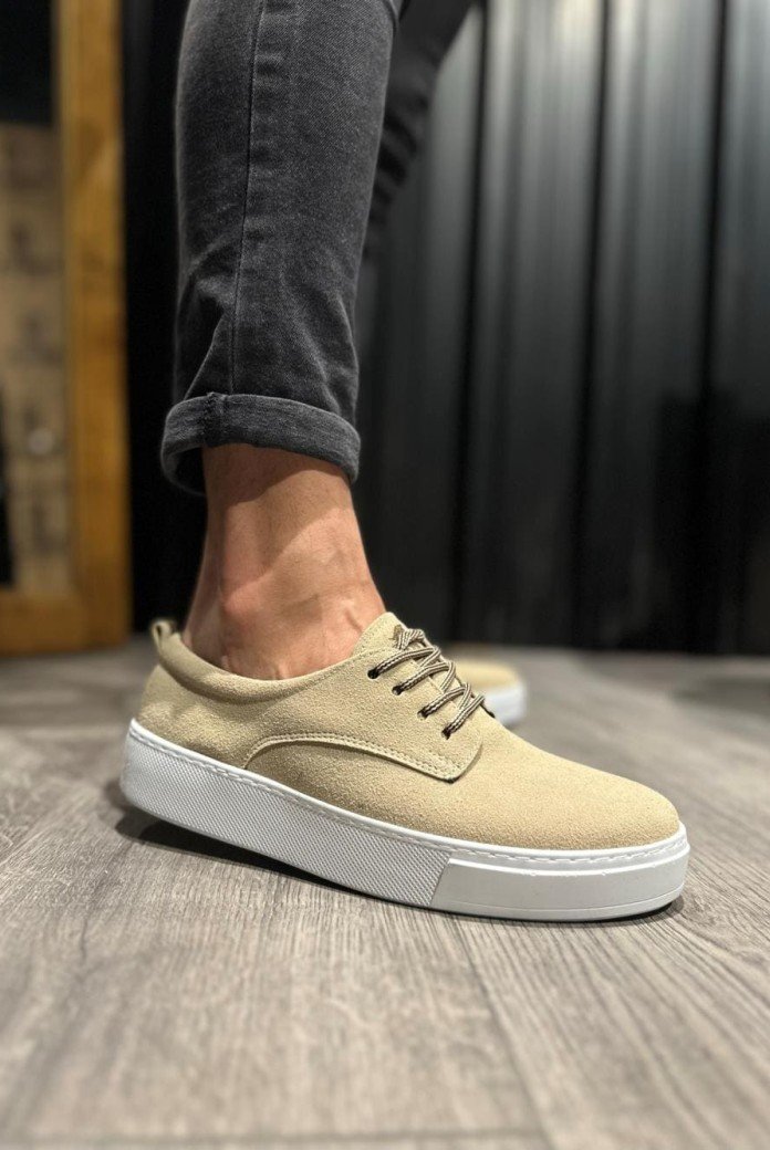 KN077 Erkek Günlük Bağcıklı Süet Spor Sneaker Ayakkabı SBT - Vizon KN077 Erkek Günlük Bağcıklı Süet Spor Sneaker Ayakkabı SBT - Vizon