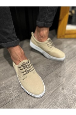 KN077 Erkek Günlük Bağcıklı Süet Spor Sneaker Ayakkabı SBT - Vizon KN077 Erkek Günlük Bağcıklı Süet Spor Sneaker Ayakkabı SBT - Vizon
