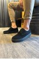 KN077 Erkek Günlük Bağcıklı Süet Spor Sneaker Ayakkabı SST - Siyah Erkek Ayakkabı KN077 Erkek Günlük Bağcıklı Süet Spor Sneaker Ayakkabı SST - Siyah – Knack Erkek Ayakkabı