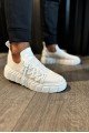 KN1025 Erkek Günlük Bağcıklı Triko Spor Sneaker Ayakkabı TBT - Beyaz – Knack Erkek Ayakkabı