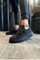 KN1025 Erkek Günlük Bağcıklı Triko Spor Sneaker Ayakkabı TST - Siyah – Knack Erkek Ayakkabı