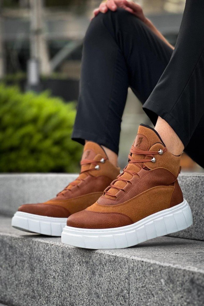 KN104 Erkek Spor Günlük Bağcıklı Cilt Süet Bot CSBT - Taba KN104 Erkek Spor Günlük Bağcıklı Cilt Süet Bot CSBT - Taba