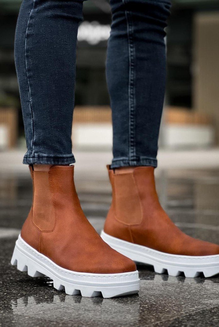 KN113 Erkek Spor Günlük Bağcıksız Cilt Bot CBT - Taba KN113 Erkek Spor Günlük Bağcıksız Cilt Bot CBT - Taba