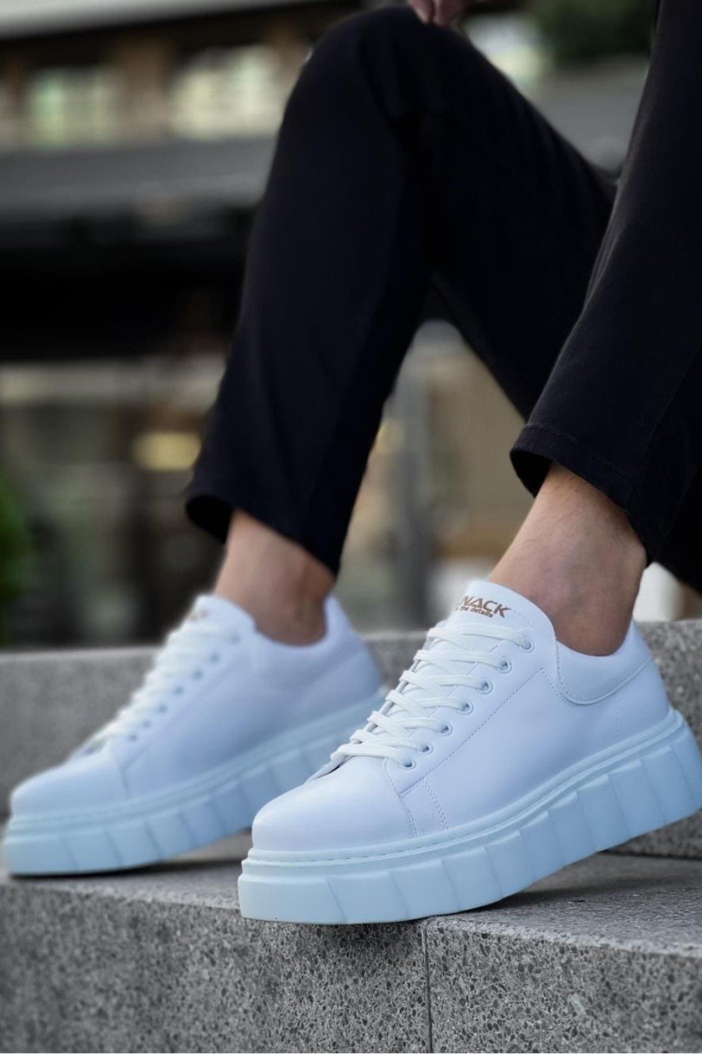 KN144 Erkek Günlük Bağcıklı Cilt Spor Sneaker Ayakkabı CBT - Beyaz Erkek Ayakkabı KN144 Erkek Günlük Bağcıklı Cilt Spor Sneaker Ayakkabı CBT - Beyaz – Knack Erkek Ayakkabı