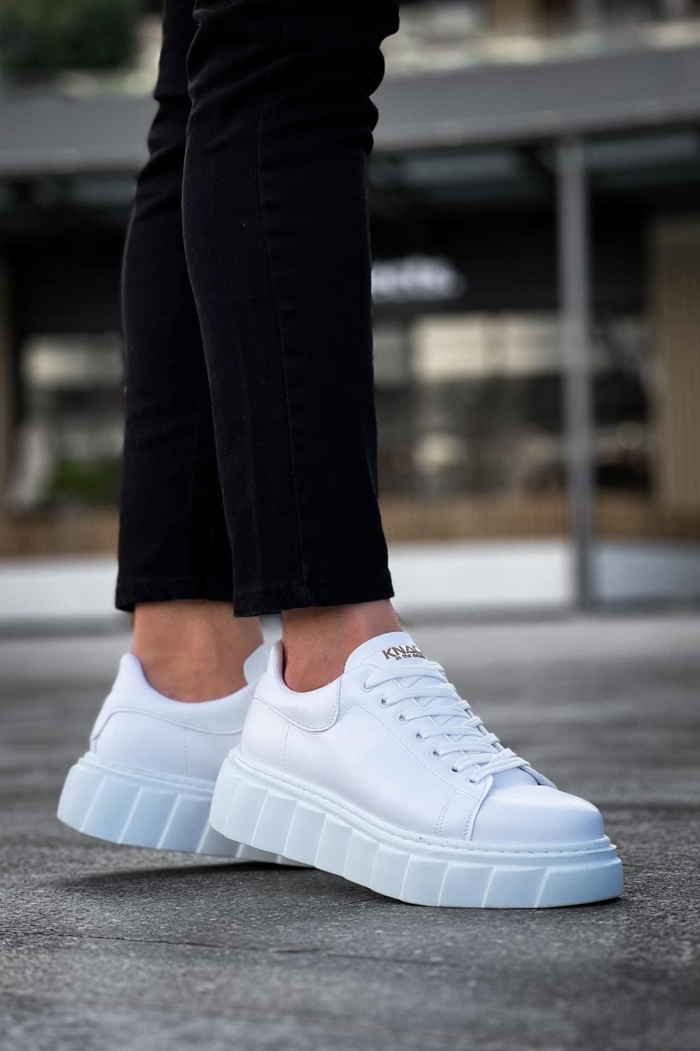 KN144 Erkek Günlük Bağcıklı Cilt Spor Sneaker Ayakkabı CBT - Beyaz Erkek Ayakkabı KN144 Erkek Günlük Bağcıklı Cilt Spor Sneaker Ayakkabı CBT - Beyaz – Knack Erkek Ayakkabı