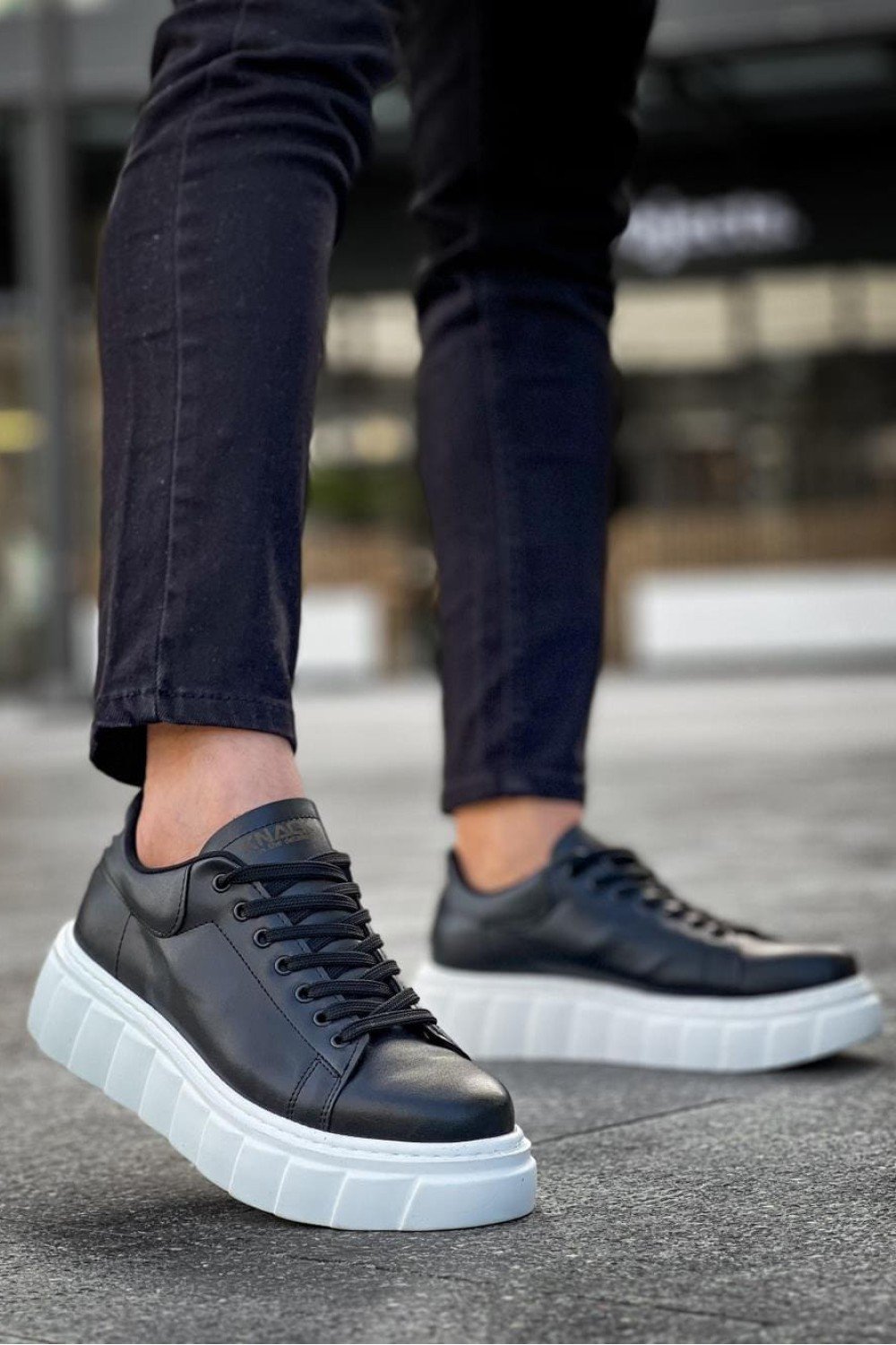 KN144 Erkek Günlük Bağcıklı Cilt Spor Sneaker Ayakkabı CBT - Siyah Erkek Ayakkabı KN144 Erkek Günlük Bağcıklı Cilt Spor Sneaker Ayakkabı CBT - Siyah – Knack Erkek Ayakkabı
