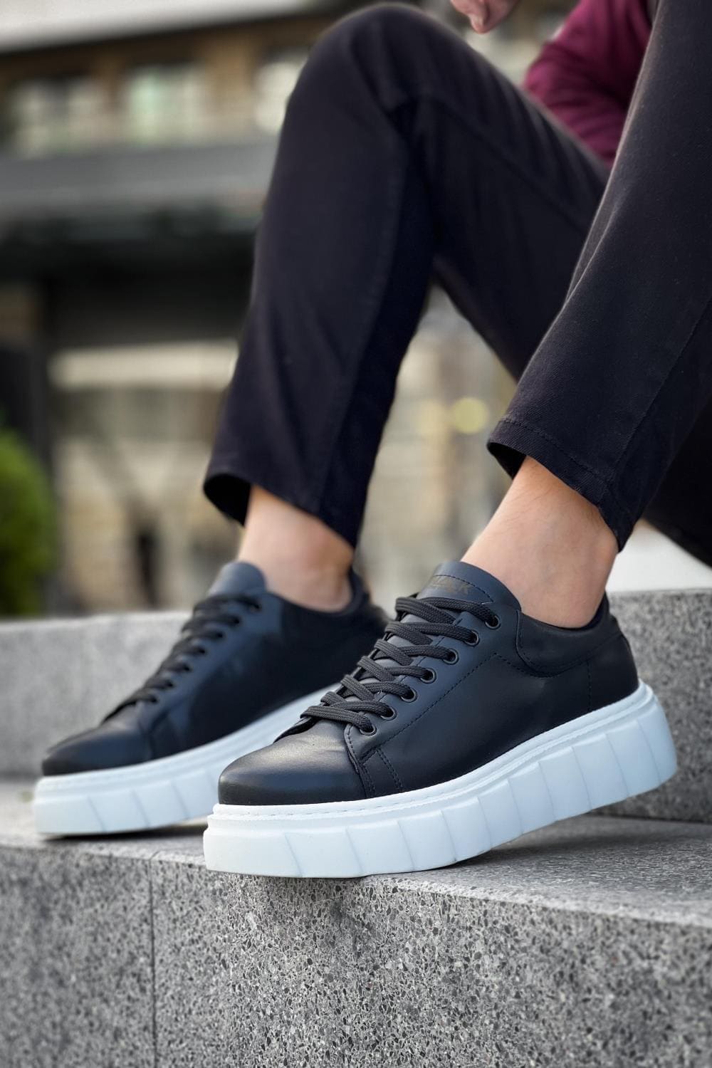 KN144 Erkek Günlük Bağcıklı Cilt Spor Sneaker Ayakkabı CBT - Siyah Erkek Ayakkabı KN144 Erkek Günlük Bağcıklı Cilt Spor Sneaker Ayakkabı CBT - Siyah – Knack Erkek Ayakkabı