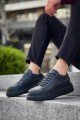 KN144 Erkek Günlük Bağcıklı Cilt Spor Sneaker Ayakkabı CST - Siyah Erkek Ayakkabı KN144 Erkek Günlük Bağcıklı Cilt Spor Sneaker Ayakkabı CST - Siyah – Knack Erkek Ayakkabı