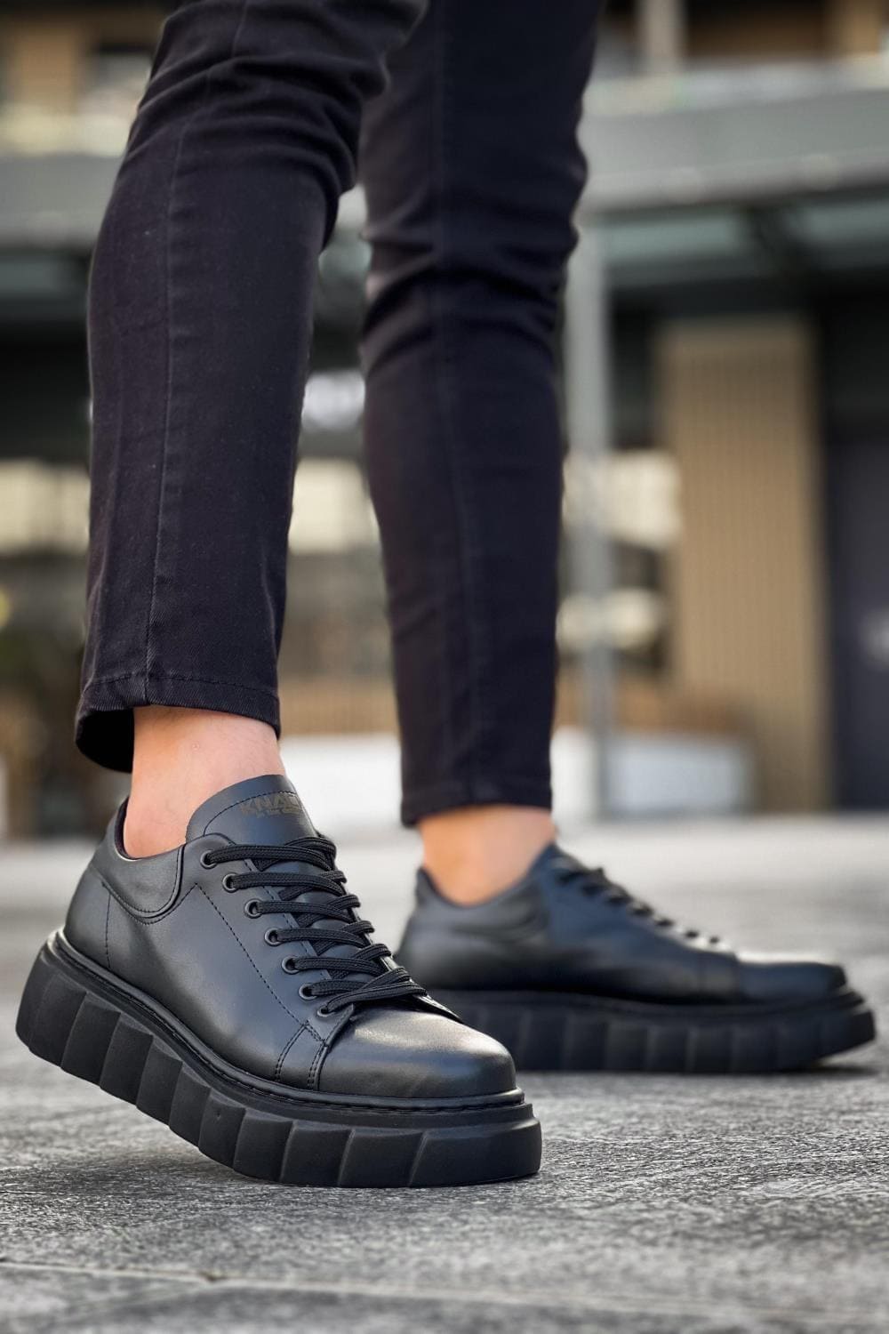KN144 Erkek Günlük Bağcıklı Cilt Spor Sneaker Ayakkabı CST - Siyah Erkek Ayakkabı KN144 Erkek Günlük Bağcıklı Cilt Spor Sneaker Ayakkabı CST - Siyah – Knack Erkek Ayakkabı