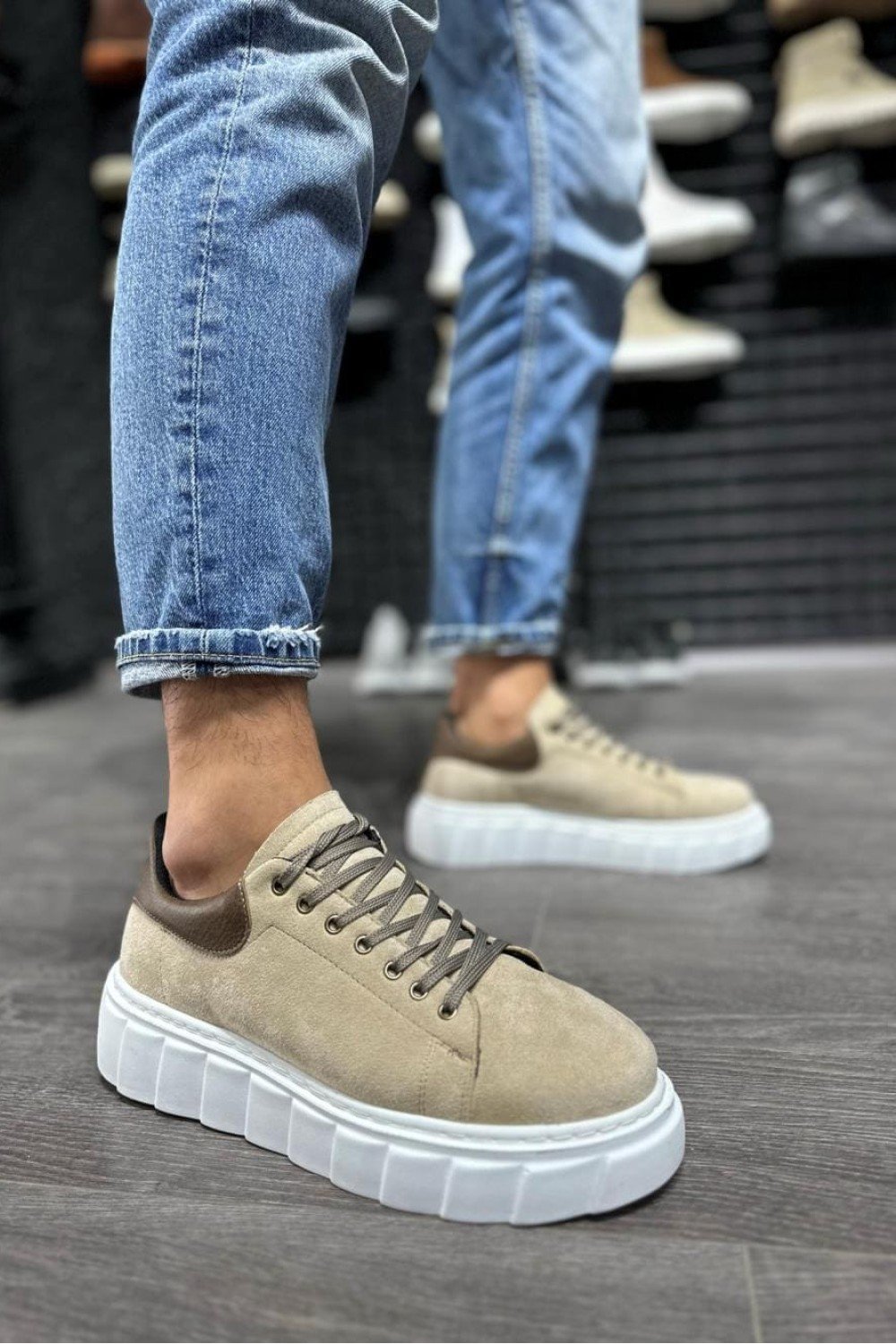 KN144 Erkek Günlük Bağcıklı Süet Spor Sneaker Ayakkabı SBT - Vizon Erkek Ayakkabı KN144 Erkek Günlük Bağcıklı Süet Spor Sneaker Ayakkabı SBT - Vizon – Knack Erkek Ayakkabı