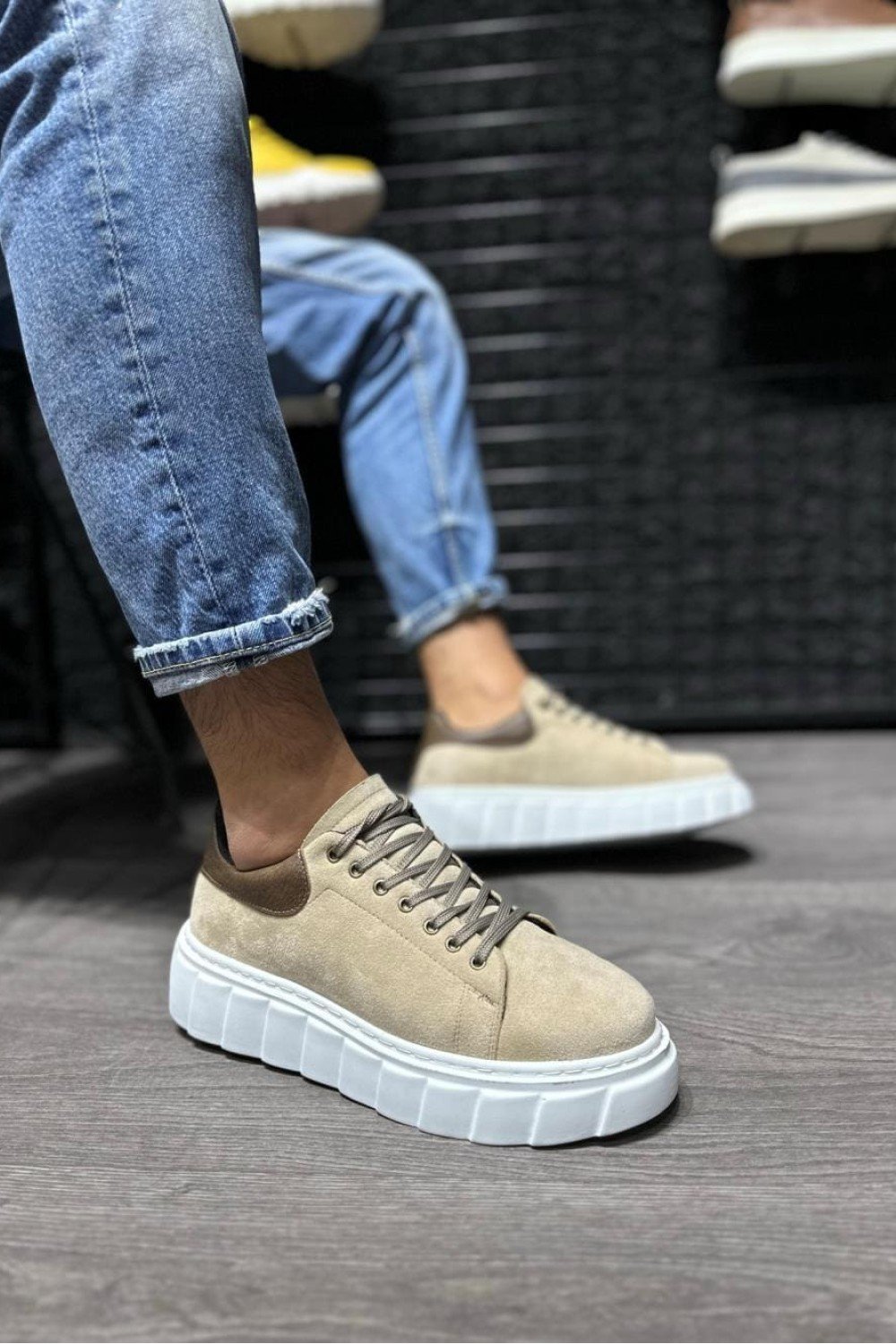KN144 Erkek Günlük Bağcıklı Süet Spor Sneaker Ayakkabı SBT - Vizon Erkek Ayakkabı KN144 Erkek Günlük Bağcıklı Süet Spor Sneaker Ayakkabı SBT - Vizon – Knack Erkek Ayakkabı