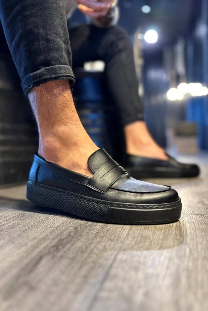 KN400 Erkek Günlük Bağcıksız Cilt Klasik Ayakkabı CST - Siyah KN400 Erkek Günlük Bağcıksız Cilt Klasik Ayakkabı CST - Siyah