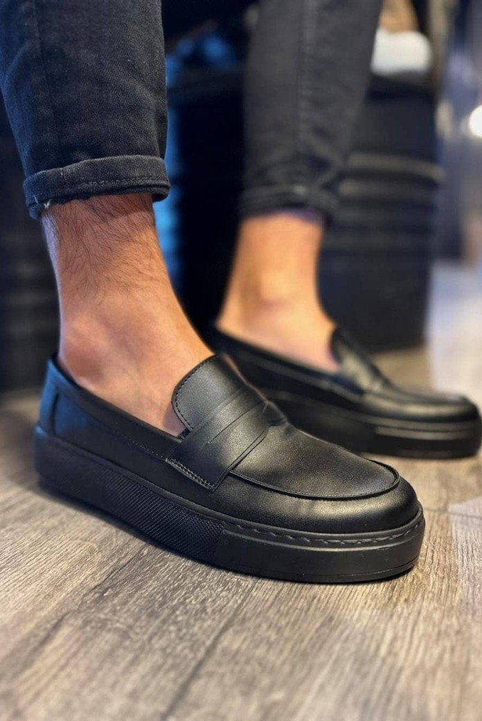 KN400 Erkek Günlük Bağcıksız Cilt Klasik Ayakkabı CST - Siyah KN400 Erkek Günlük Bağcıksız Cilt Klasik Ayakkabı CST - Siyah