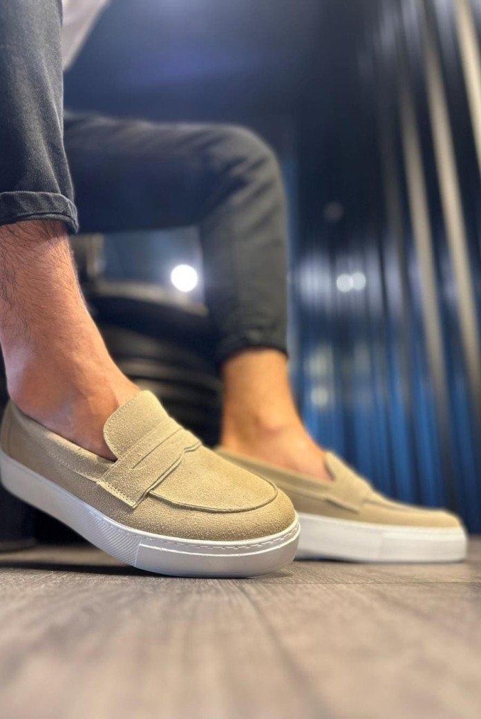 KN400 Erkek Günlük Bağcıksız Süet Klasik Ayakkabı CBT - Vizon KN400 Erkek Günlük Bağcıksız Süet Klasik Ayakkabı CBT - Vizon