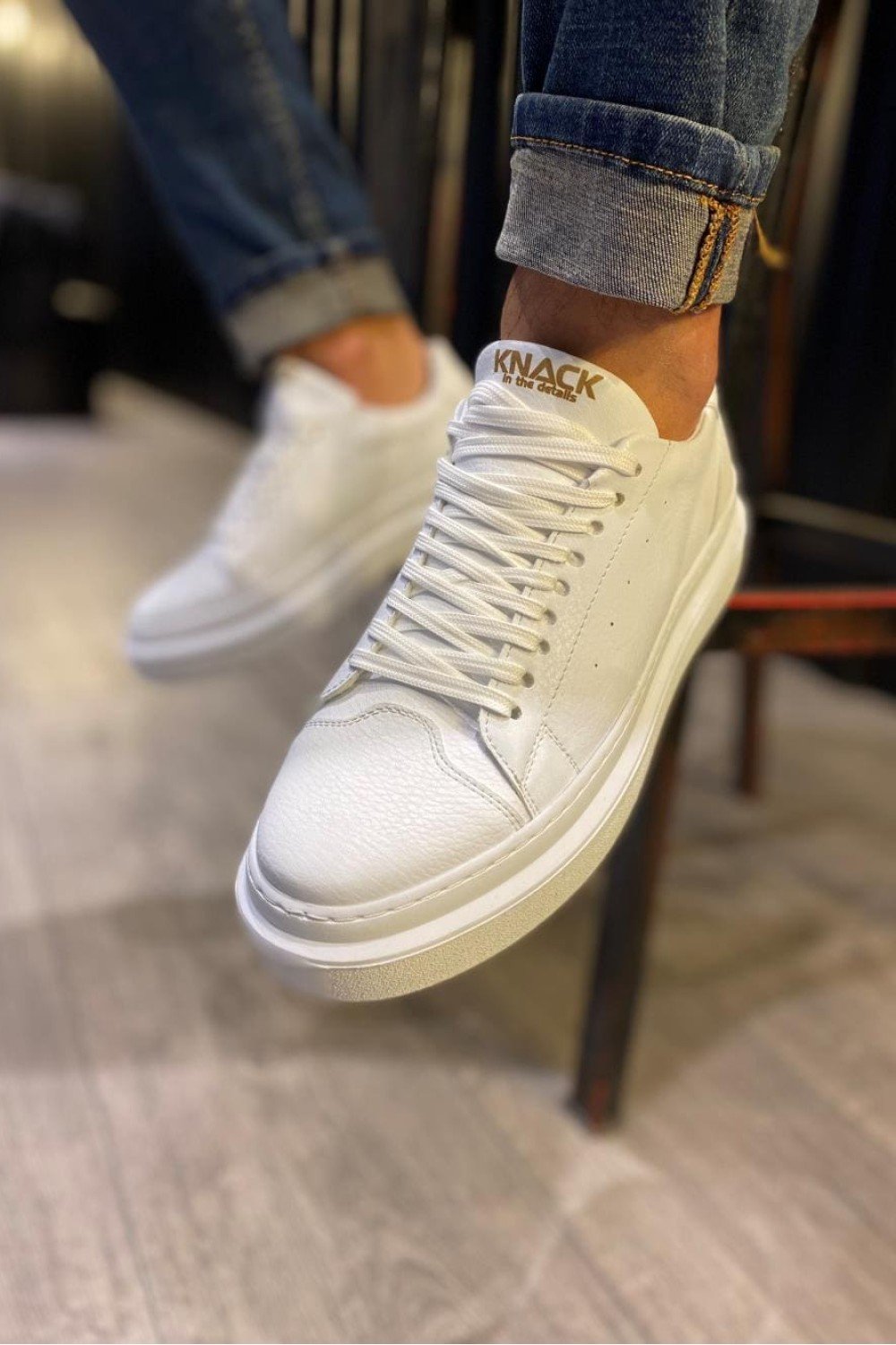 KN421 Erkek Günlük Bağcıklı Cilt Spor Sneaker Ayakkabı CBT - Beyaz Erkek Ayakkabı KN421 Erkek Günlük Bağcıklı Cilt Spor Sneaker Ayakkabı CBT - Beyaz – Knack Erkek Ayakkabı