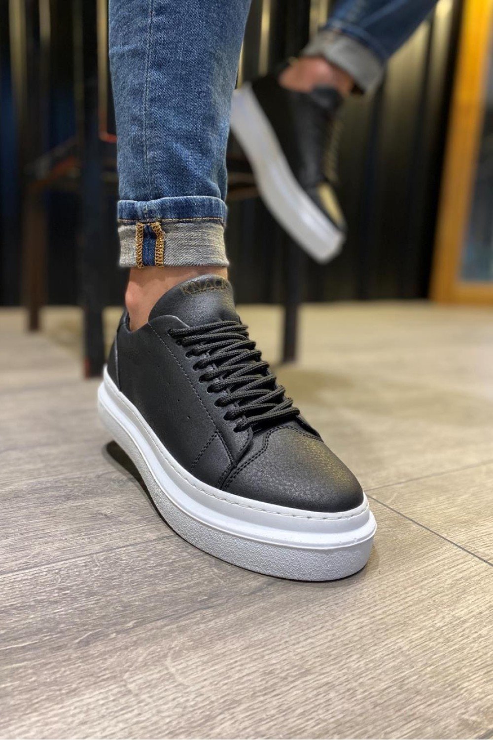 KN421 Erkek Günlük Bağcıklı Cilt Spor Sneaker Ayakkabı CBT - Siyah Erkek Ayakkabı KN421 Erkek Günlük Bağcıklı Cilt Spor Sneaker Ayakkabı CBT - Siyah – Knack Erkek Ayakkabı