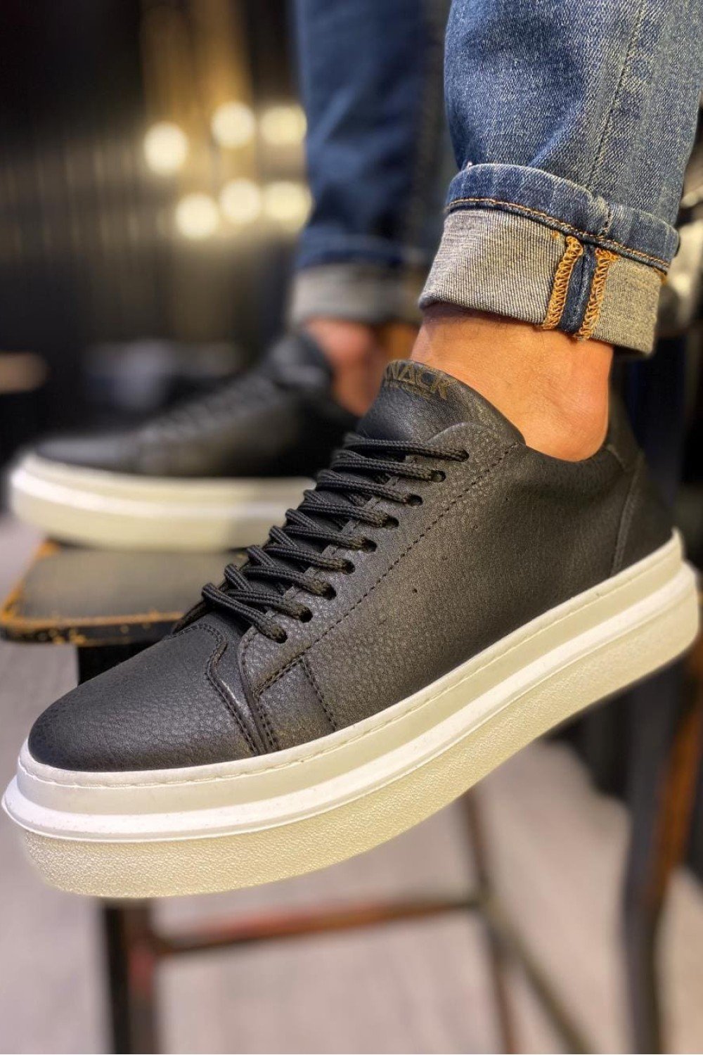 KN421 Erkek Günlük Bağcıklı Cilt Spor Sneaker Ayakkabı CBT - Siyah Erkek Ayakkabı KN421 Erkek Günlük Bağcıklı Cilt Spor Sneaker Ayakkabı CBT - Siyah – Knack Erkek Ayakkabı