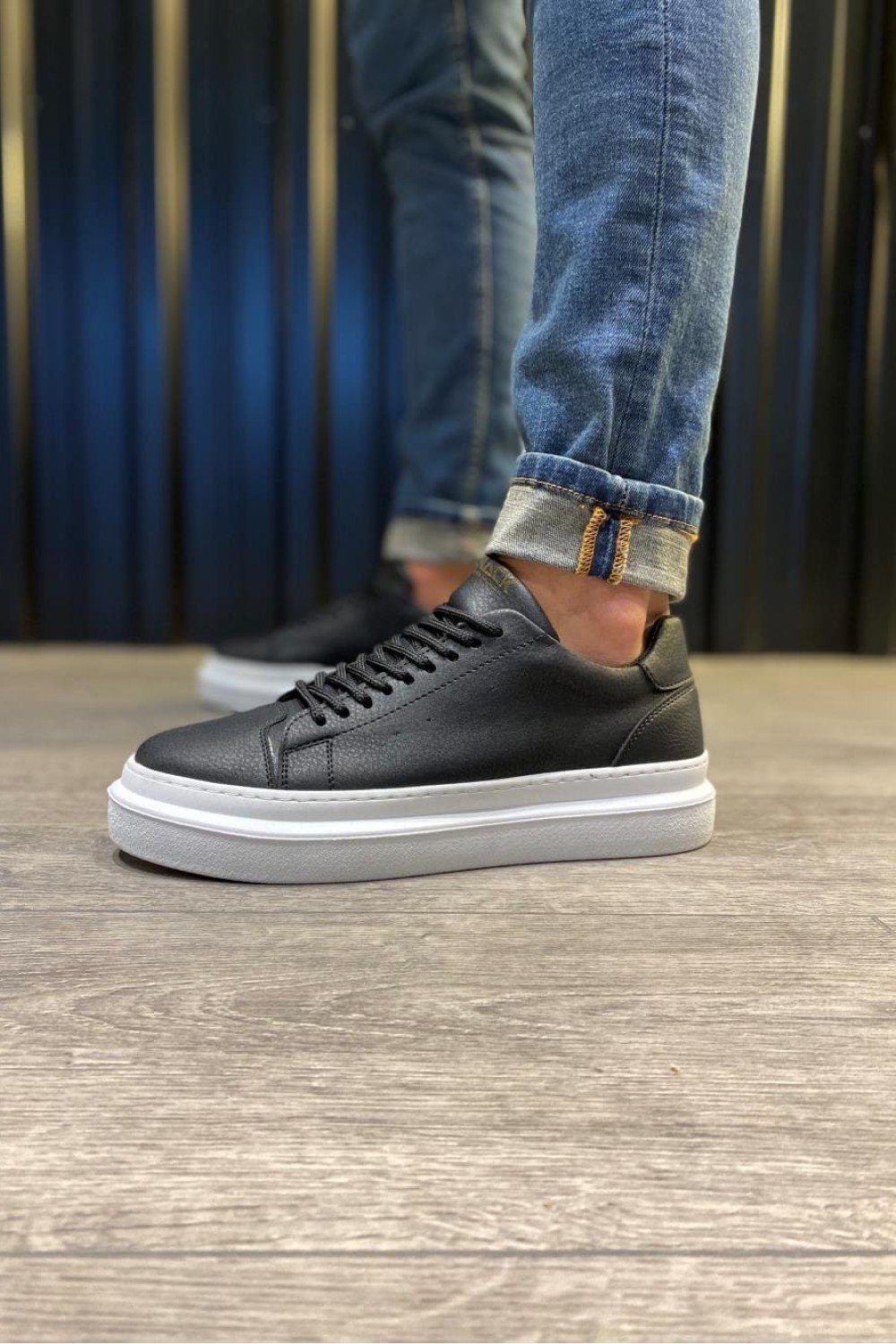 KN421 Erkek Günlük Bağcıklı Cilt Spor Sneaker Ayakkabı CBT - Siyah Erkek Ayakkabı KN421 Erkek Günlük Bağcıklı Cilt Spor Sneaker Ayakkabı CBT - Siyah – Knack Erkek Ayakkabı